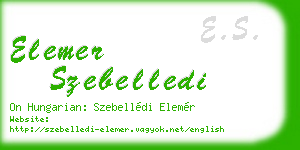 elemer szebelledi business card